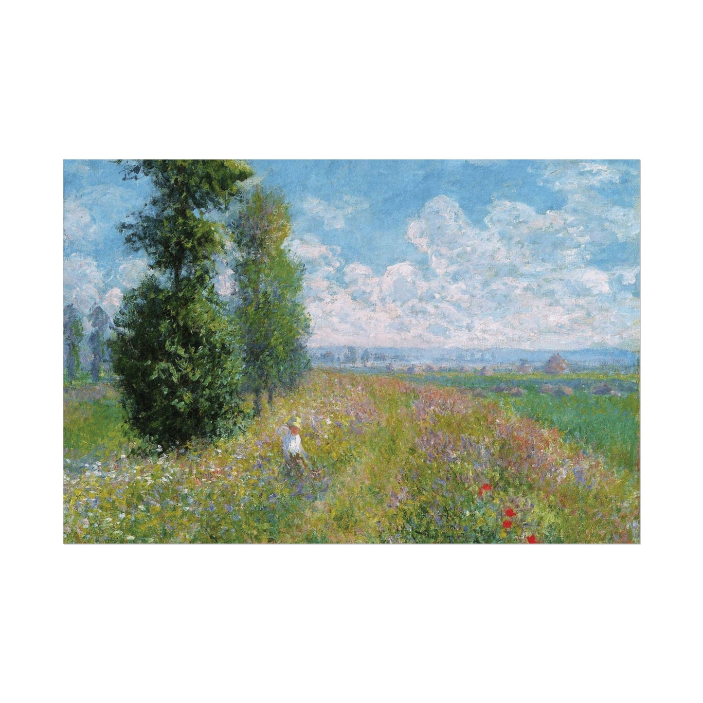 Meadow with Poplars Reproduction
