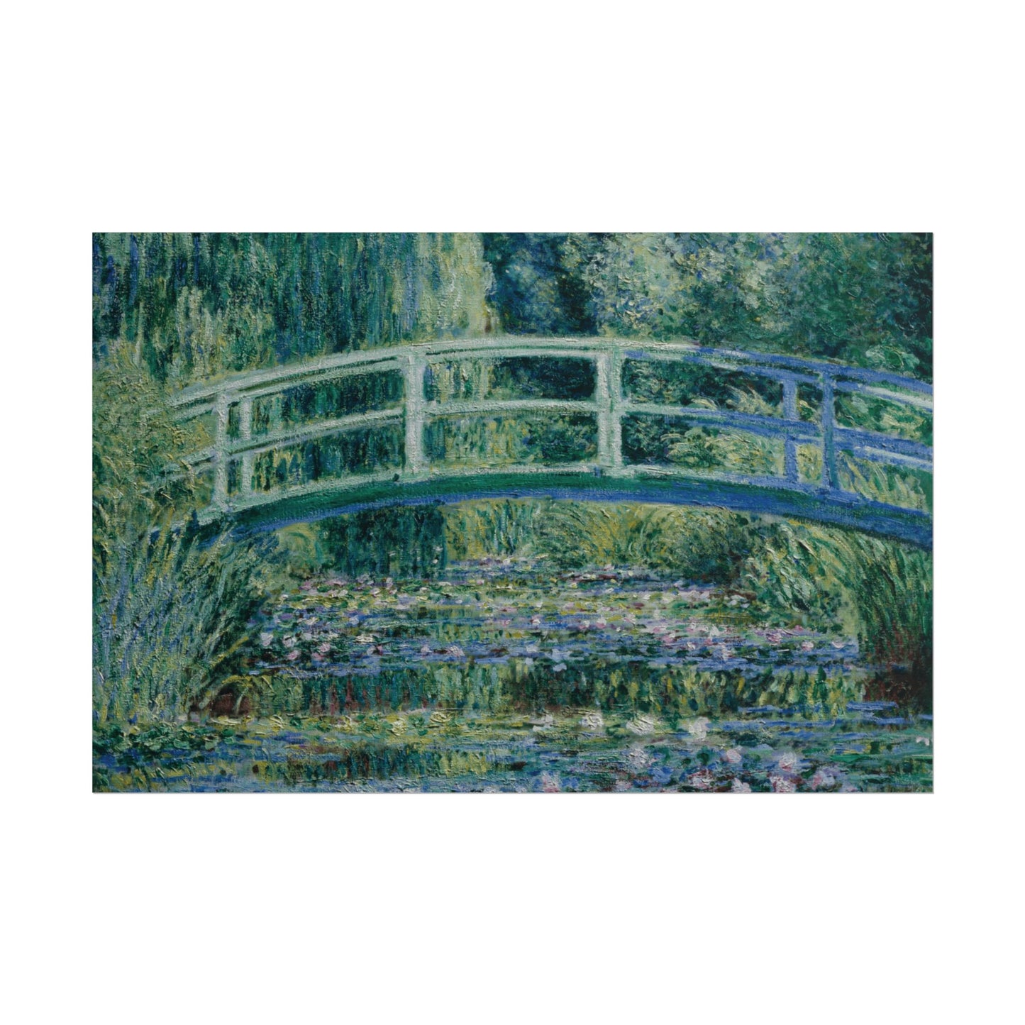 Water Lilies and Japanese Bridge Reproduction