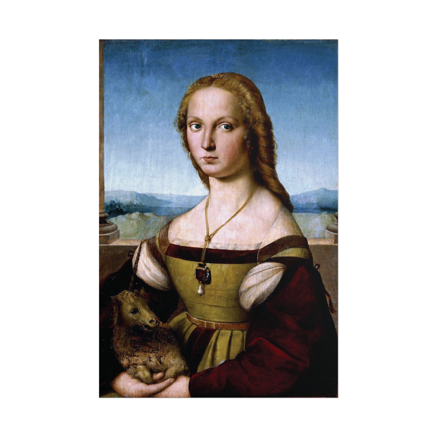Portrait of a Lady with a Unicorn Reproduction