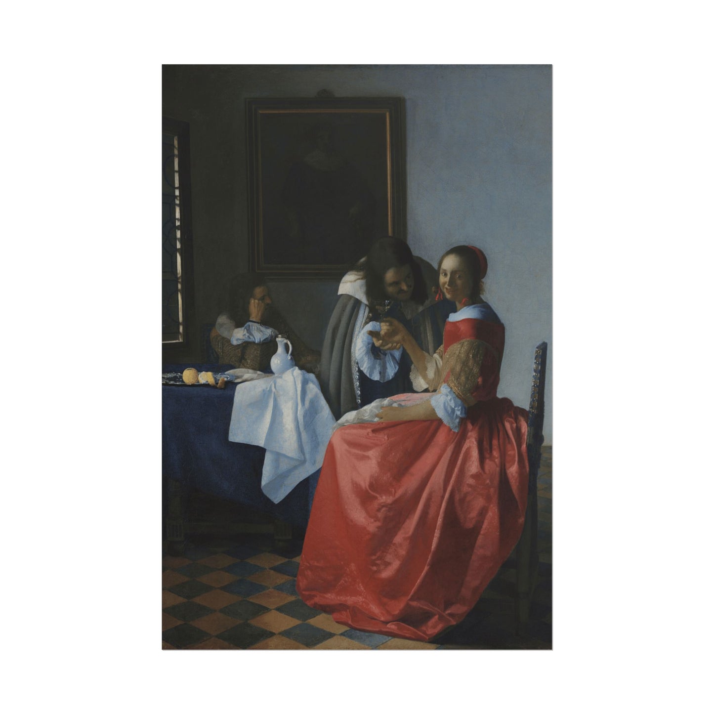 Young Woman with a Wine Glass Reproduction