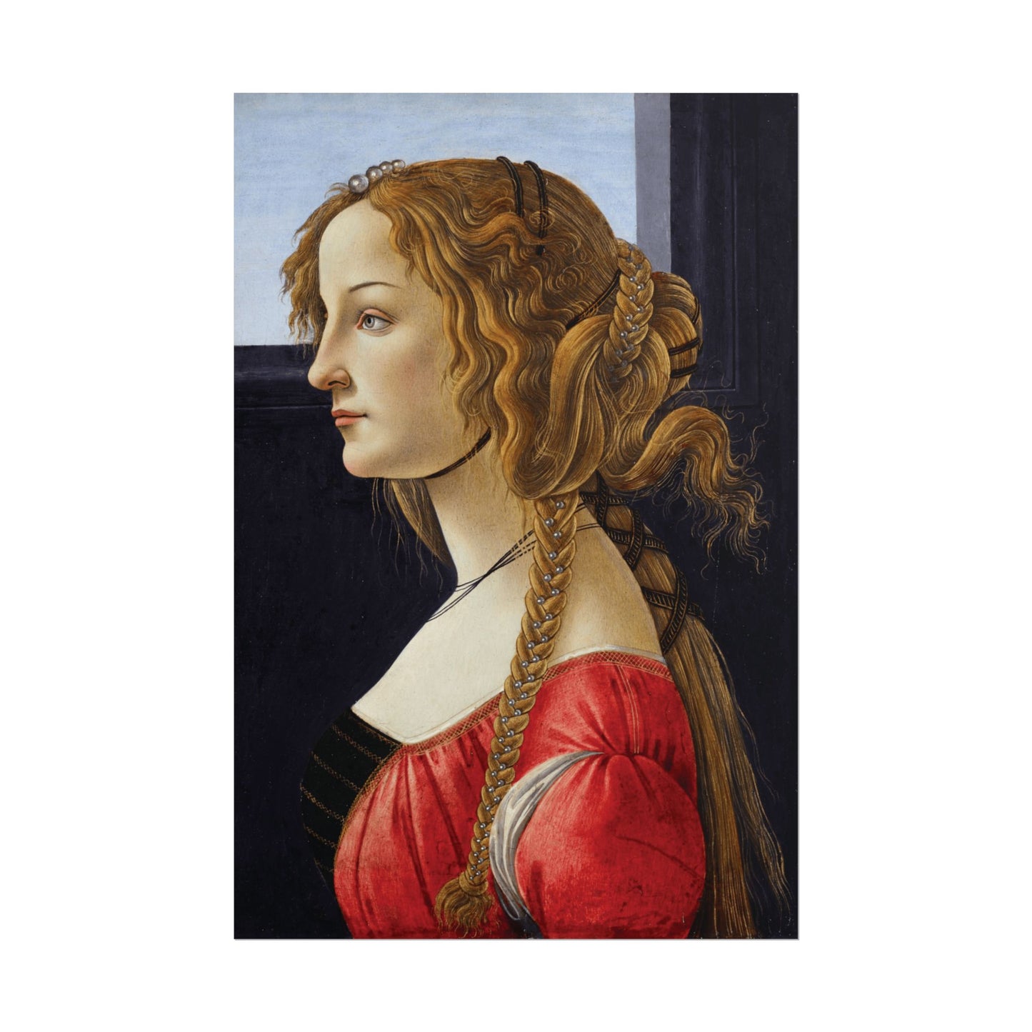 Profile Portrait of a Young Woman Reproduction