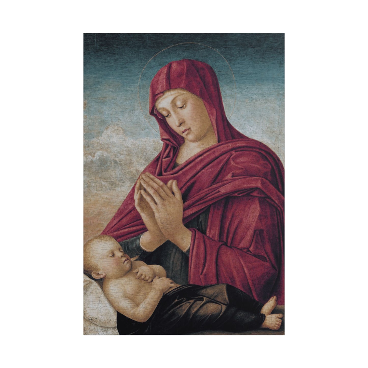 Madonna in Adoration of the Sleeping Child Reproduction