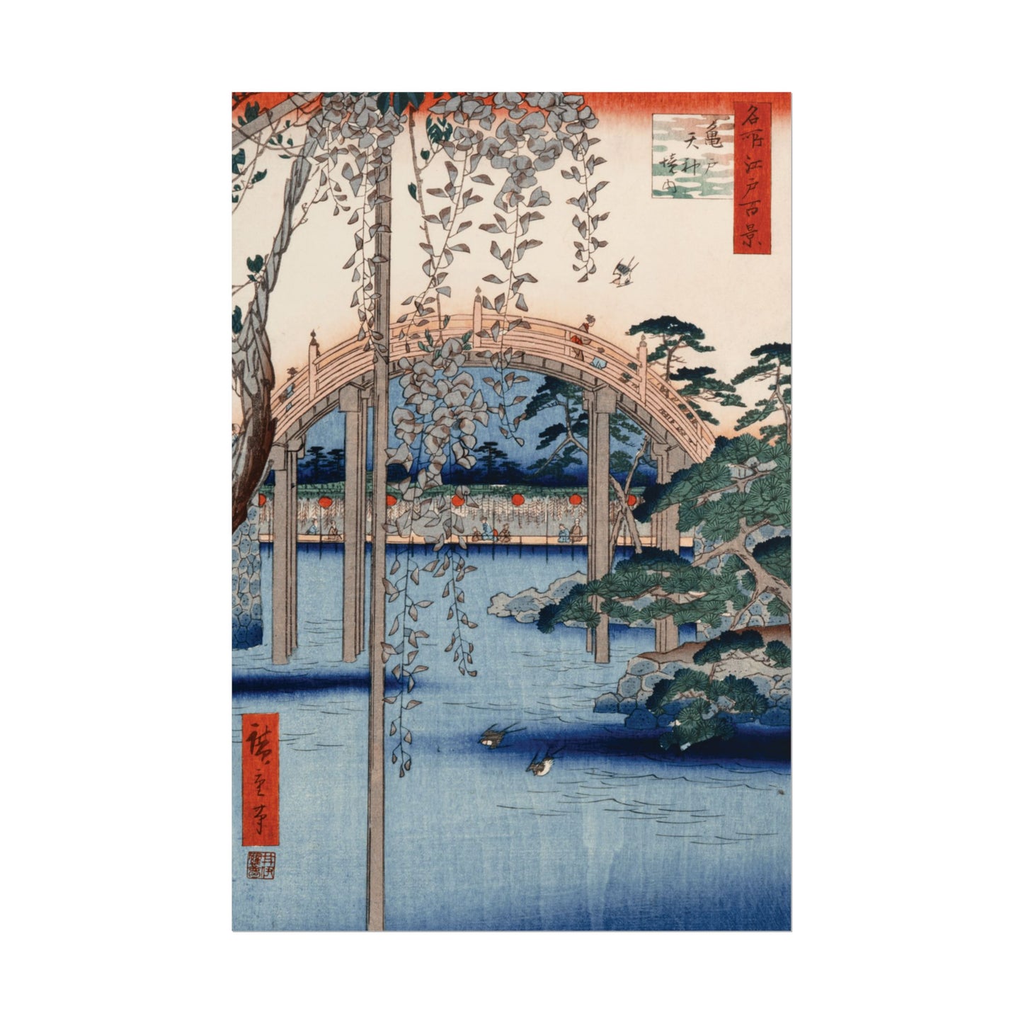 Grounds of Kameido Tenjin Shrine Reproduction