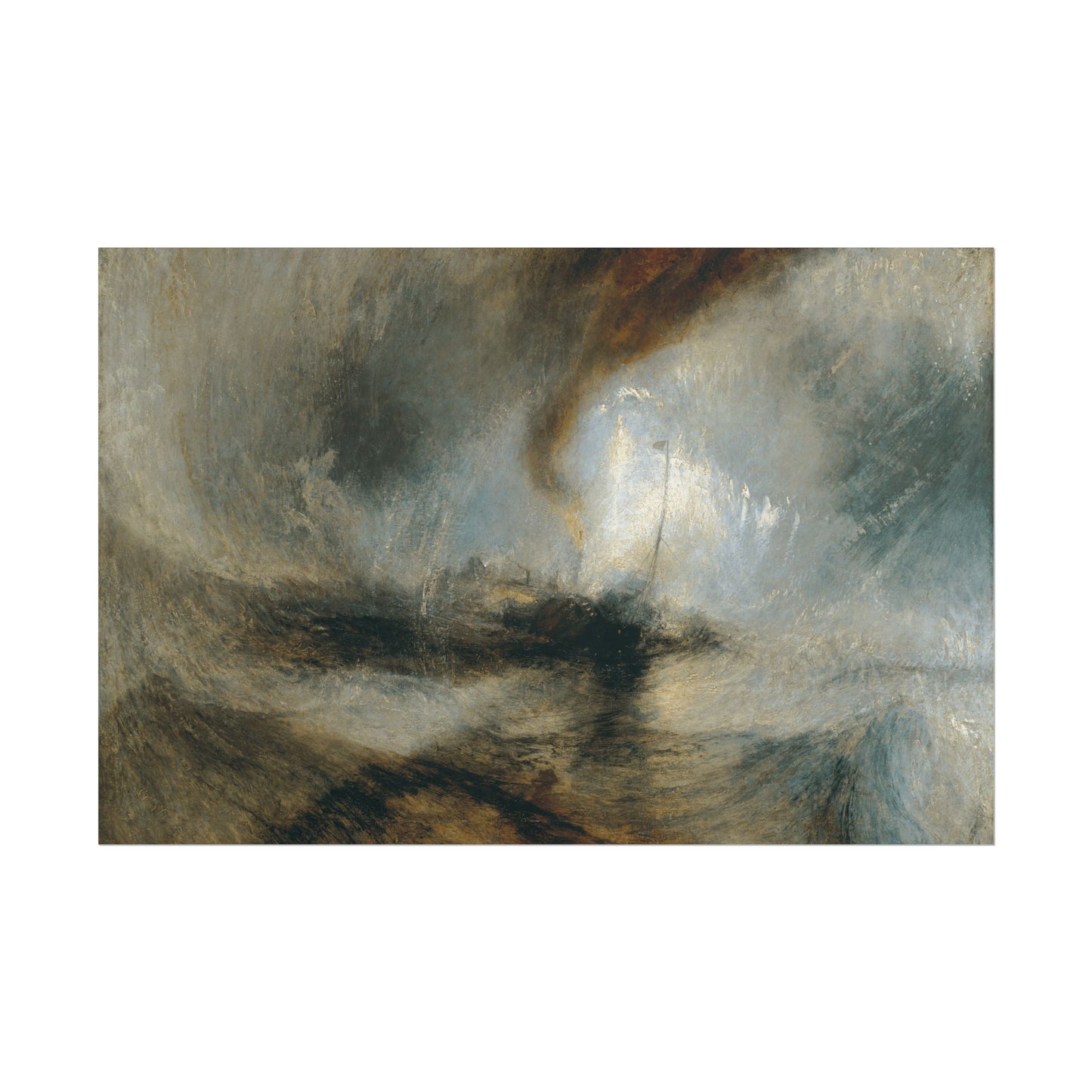 Snow Storm: Steam-Boat off a Harbour’s Mouth Reproduction