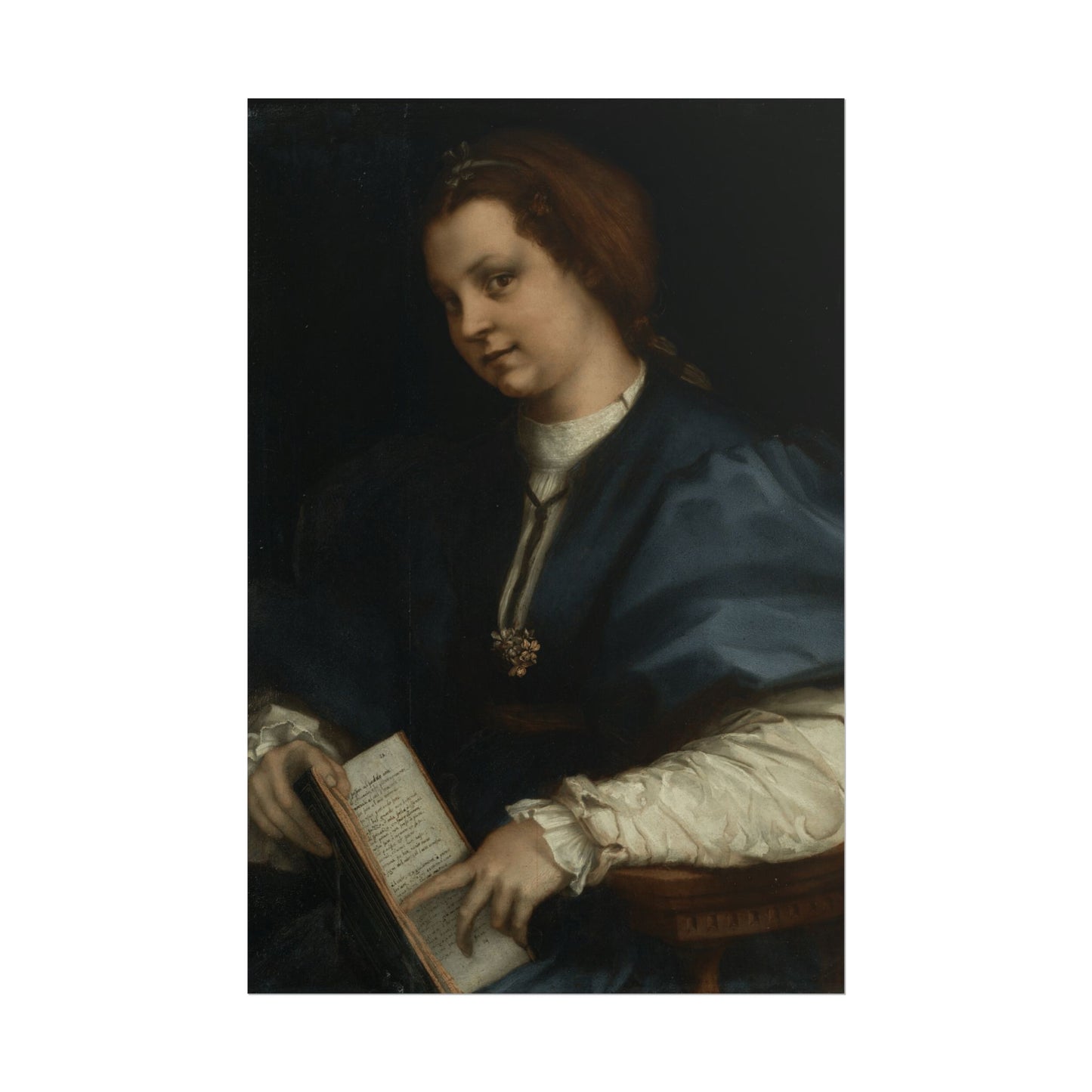 Lady with a book of Petrarch's rhyme Reproduction