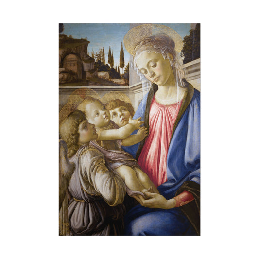 Madonna and Child and Two Angels Reproduction