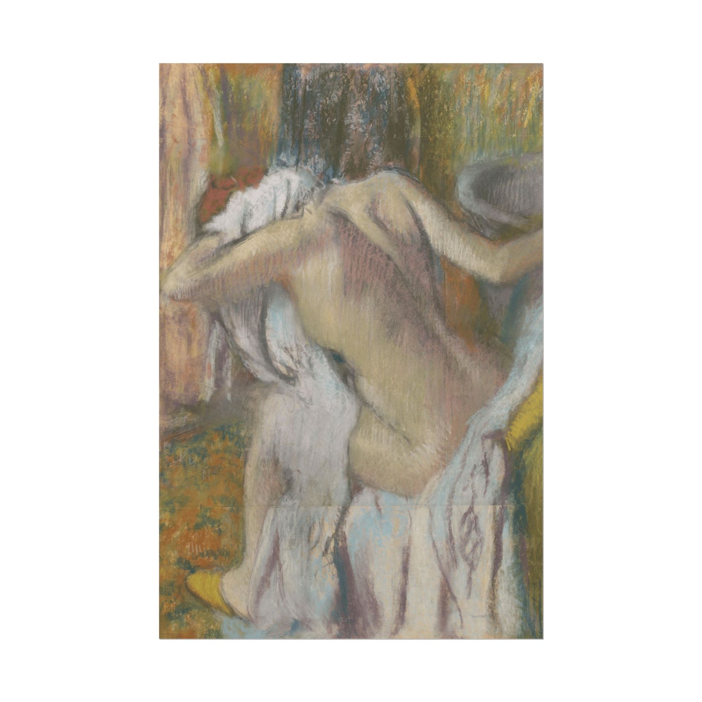 After the Bath, Woman Drying Herself Reproduction