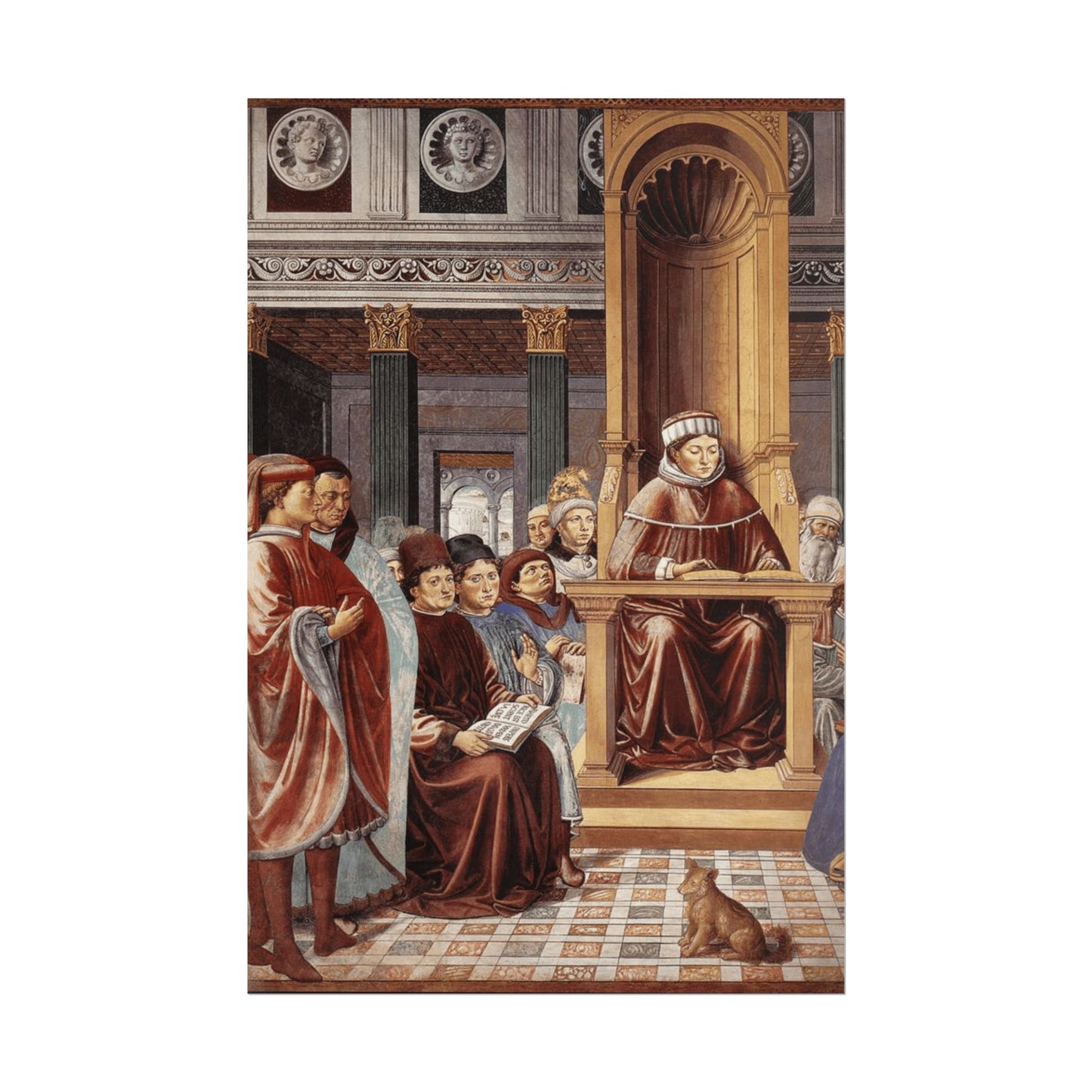 St Augustine Teaching in Rome Reproduction