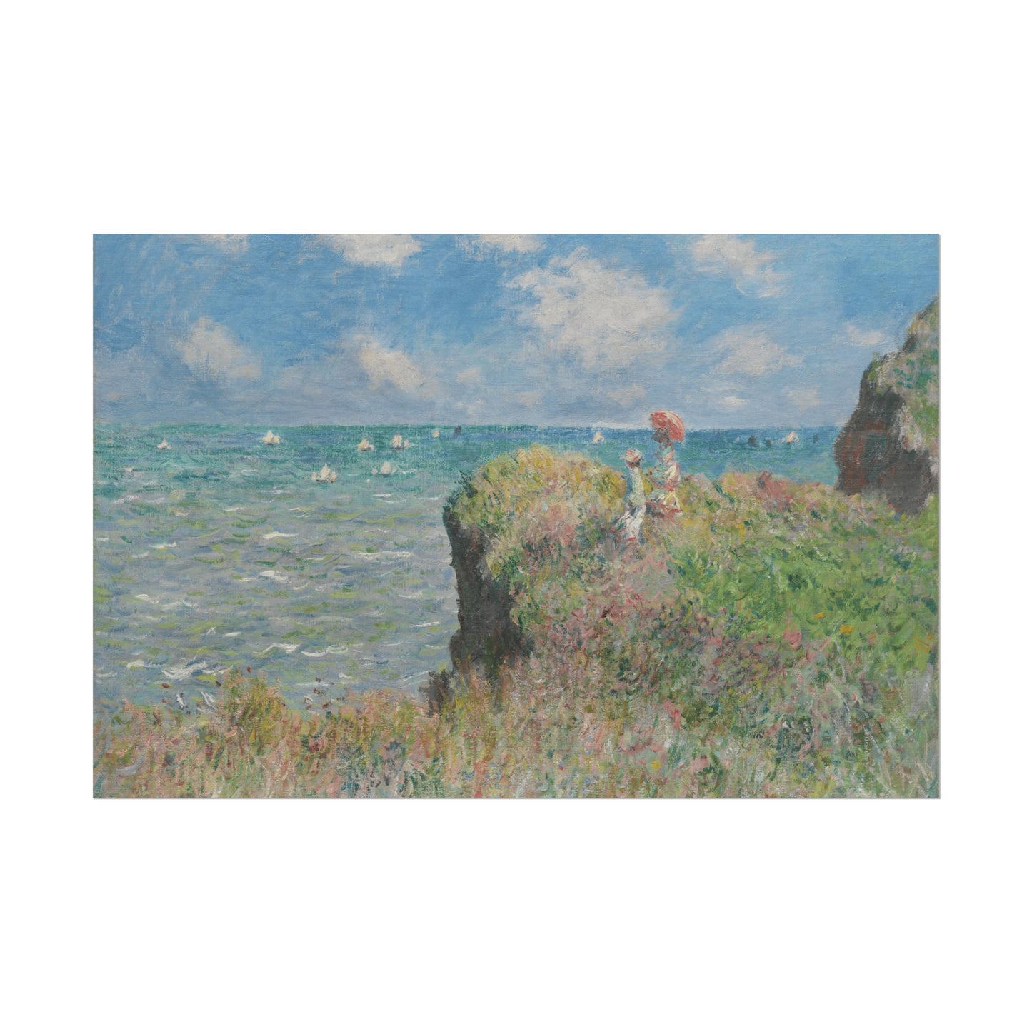 Cliff Walk at Pourville Reproduction