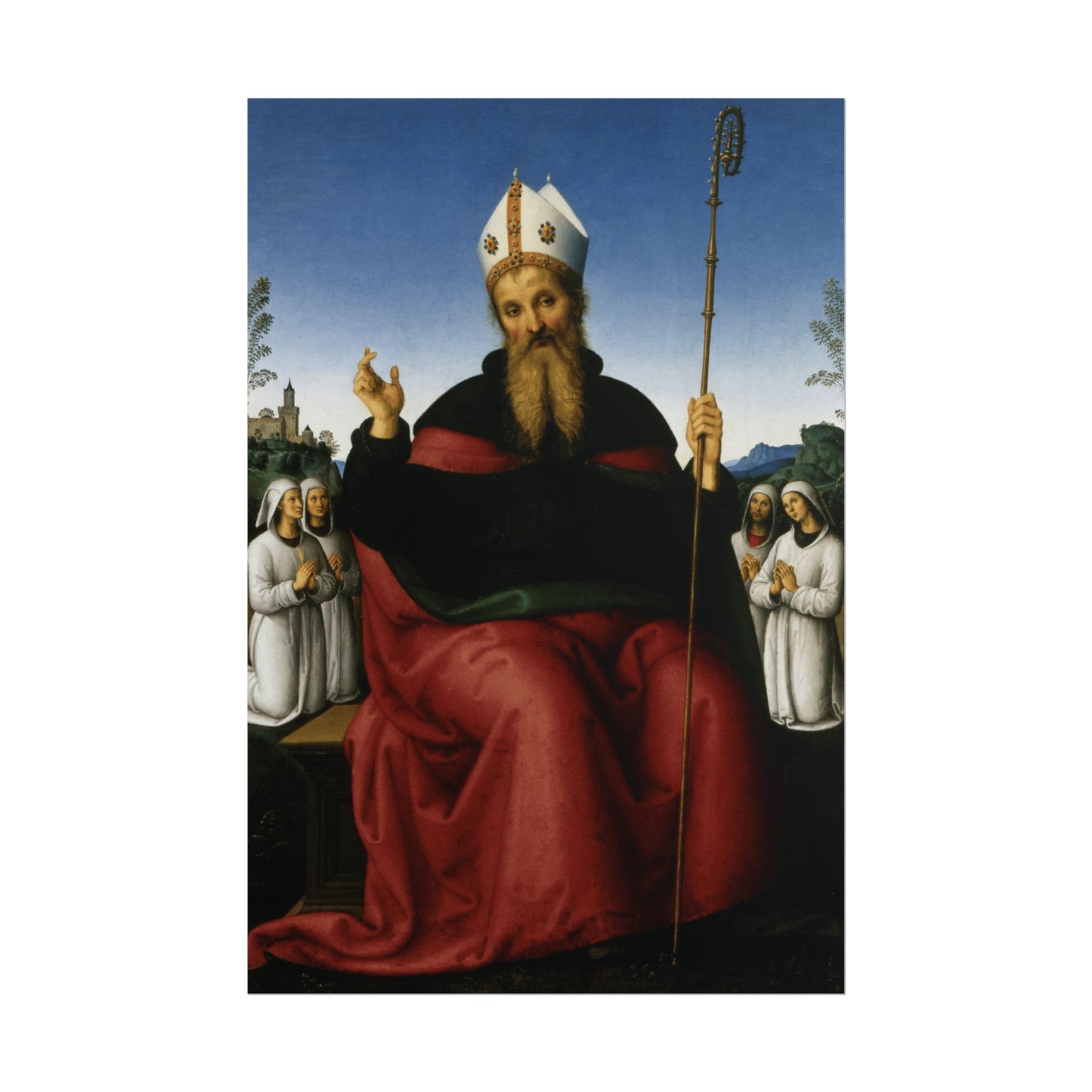 St. Augustine with the Confraternity of Perugia Reproduction