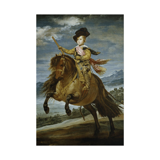 Equestrian Portrait of Prince Balthasar Charles Reproduction