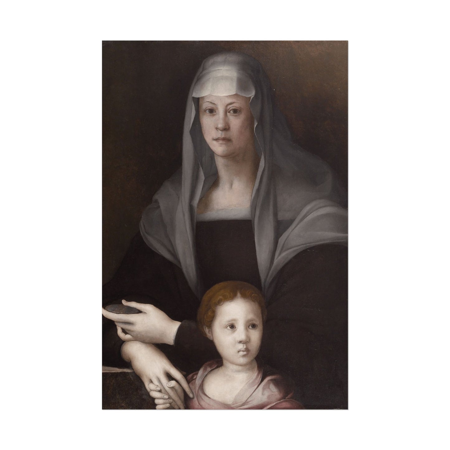 Portrait of Maria Salviati de' Medici with Giulia de' Medici Reproduction