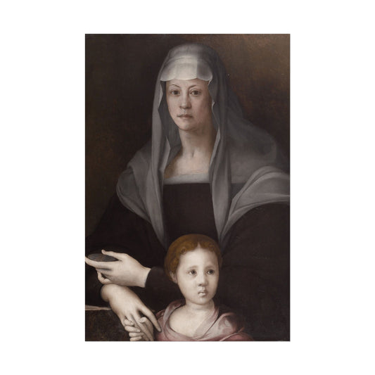 Portrait of Maria Salviati de' Medici with Giulia de' Medici Reproduction