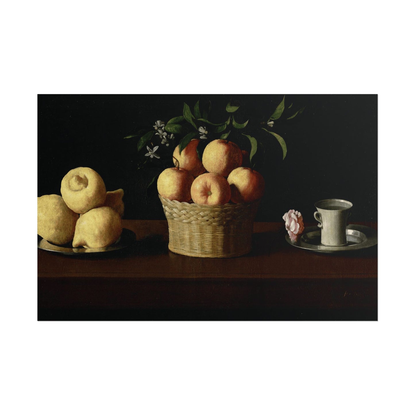 Still Life with Lemons, Oranges and a Rose Reproduction