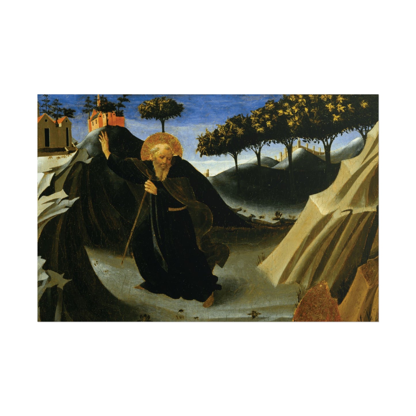 Saint Anthony Abbot Shunning the Mass of Gold Reproduction