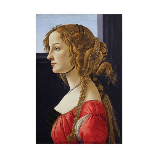 Profile Portrait of a Young Woman Reproduction